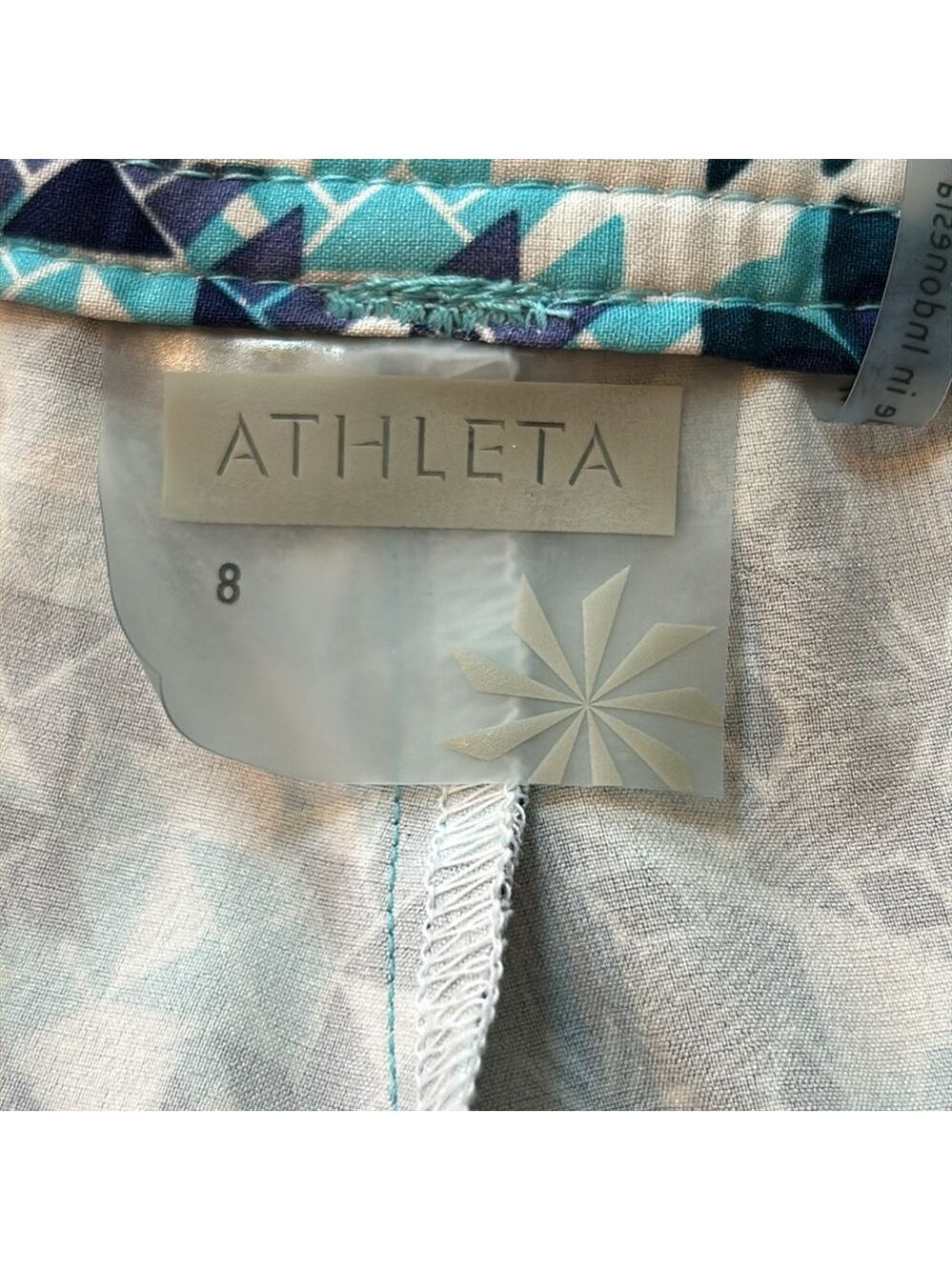 Athleta Blue and White and Purple Mixed Geometric Print Athletic Golf Skort 8 - Picture 6 of 9